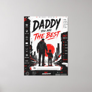 Personalized Cyberpunk Dad Canvas Print