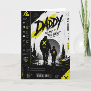 Personalized Cyberpunk Father’s Day Greeting Card