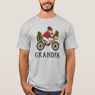 Personalized Cyclist Santa Christmas Family T-Shirt