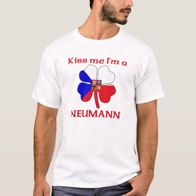 Personalized Czech Kiss Me I'm Neumann T-Shirt (Front)