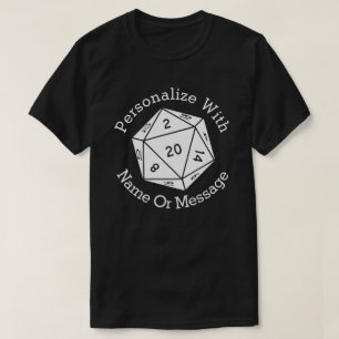 PERSONALIZED D20 Dice T-Shirt