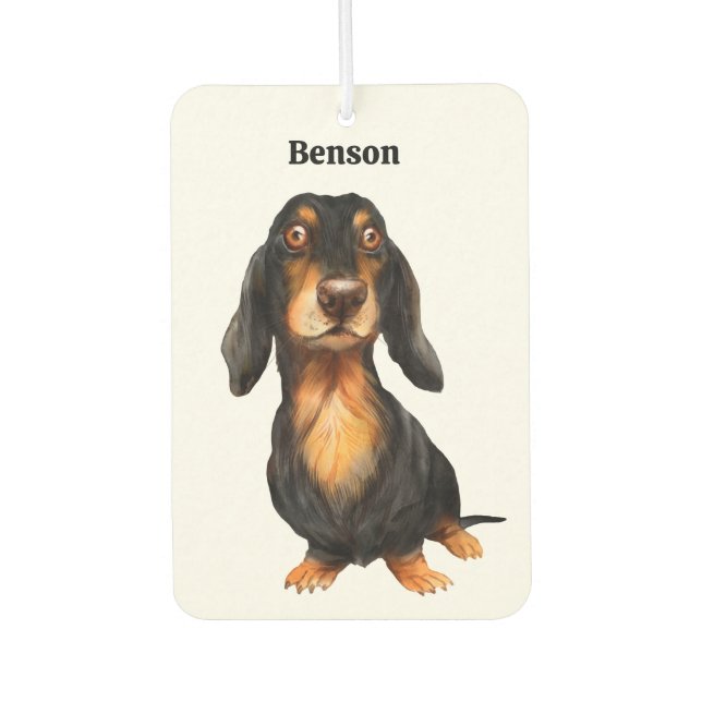 Personalized Dachshund Air Freshener (Front)