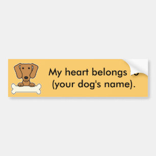 Personalized Dachshund Bumper Sticker