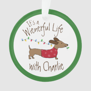Personalized Dachshund Christmas Tree Ornament