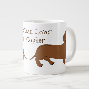 Personalized Dachshund Design Large Coffee Mug