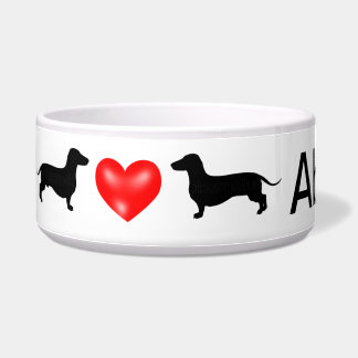 Personalized Dachshund Dog Bowl