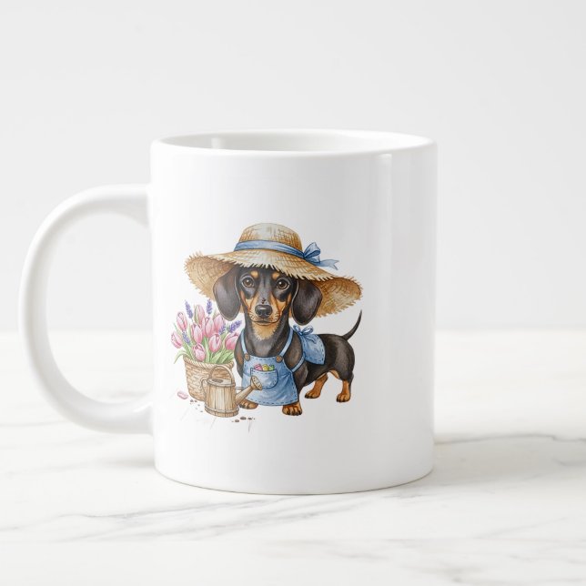 Personalized Dachshund Garden Specialty Mug  (Left)