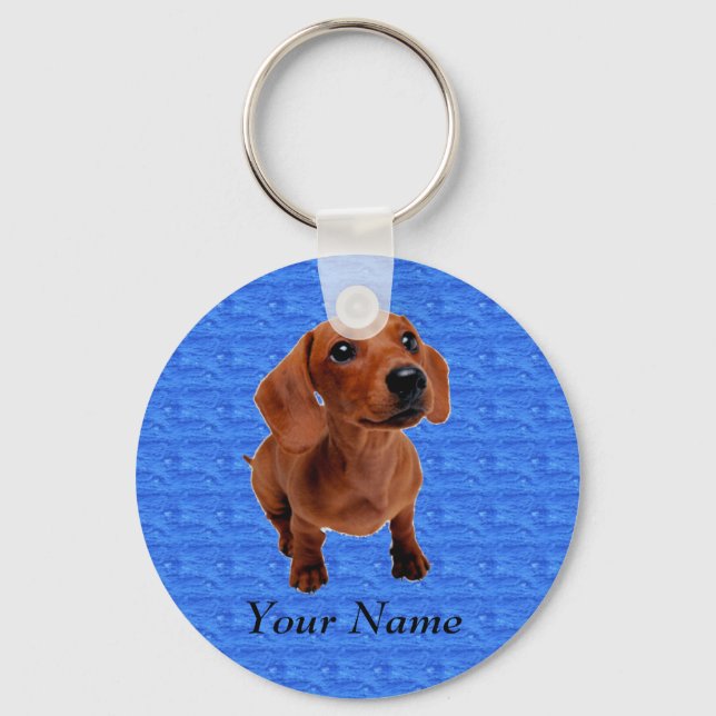 Personalized Dachshund Keychain (Front)
