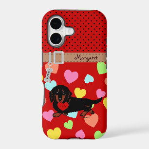 Personalized Dachshund Long Haired Black and Tan