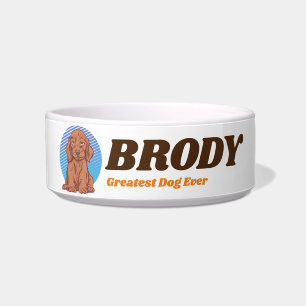 Personalized Dachshund Puppy Dog Lover Custom Name Bowl