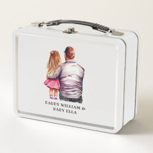 Personalized Dad and Daughter (5) Metal Lunch Box