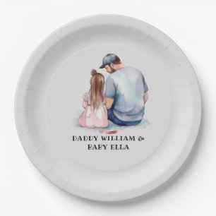 Personalized Dad and Daughter (8) Paper Plate