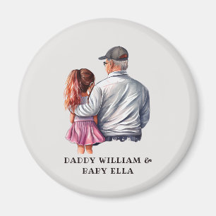 Personalized Dad and Daughter Magnet