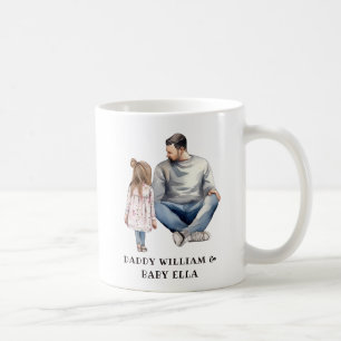 Personalized Dad and Daughters (12) Coffee Mug