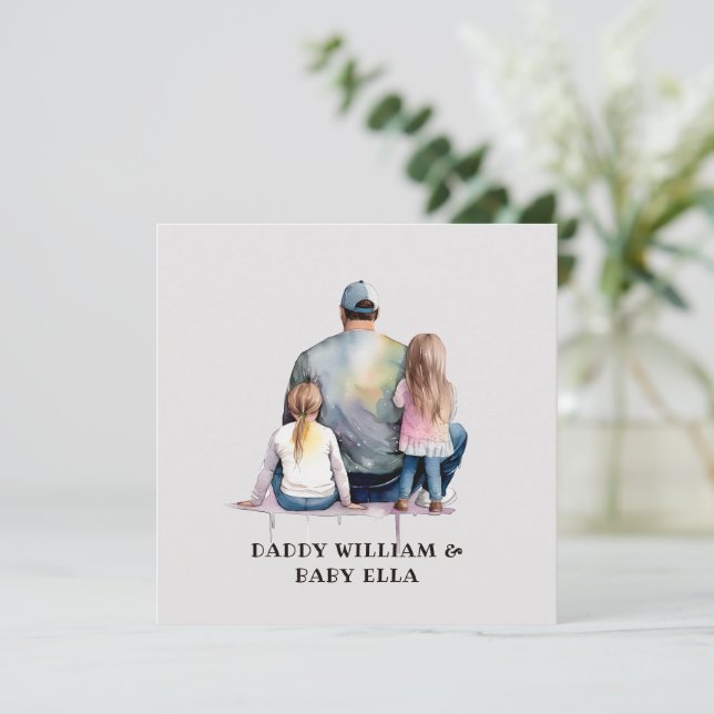 Personalized Dad and Daughters (9) (Standing Front)