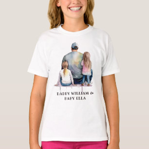 Personalized Dad and Daughters (9) T-Shirt