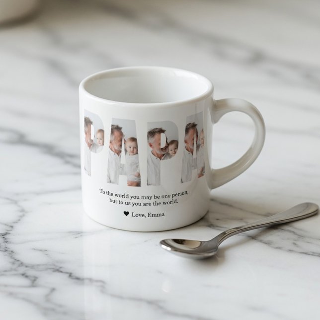 Personalized Dad | Best Dad Ever Custom Photo Gift Espresso Cup (Creator Uploaded)