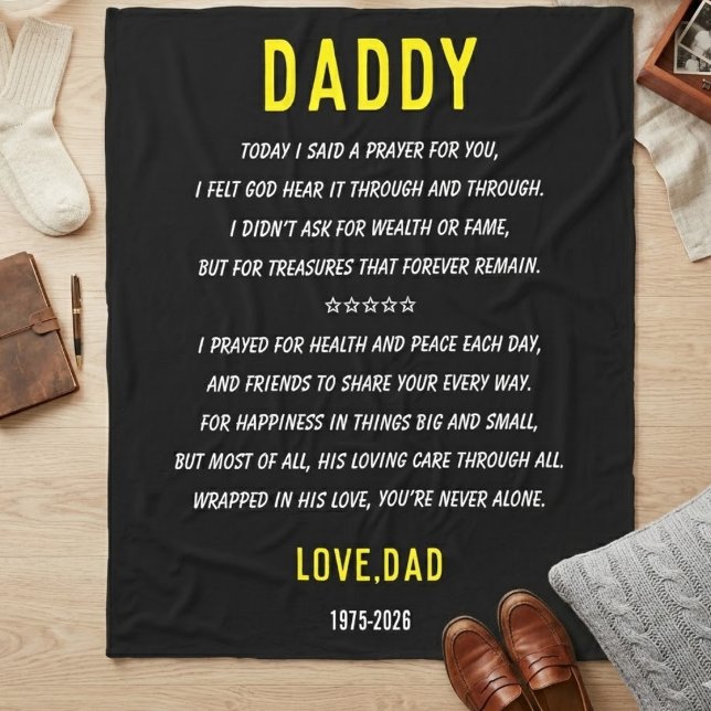 Personalized Dad Blanket | Custom Father’s Day (Personalized Best Father’s Day | Custom daddy Fleece Blanket)