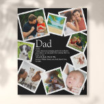 Personalized Dad Definition 9 Photo Collage Black Faux Canvas Print<br><div class="desc">Personalize with 9 favourite photos and personalized message for your special dad or papa to create a unique gift for Father's day, birthdays, Christmas or any day you want to show how much he means to you. A perfect way to show him how amazing he is every day. Designed by...</div>