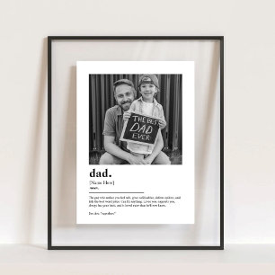 Personalized Dad Definition Print with Photo Gift Acrylic Sign