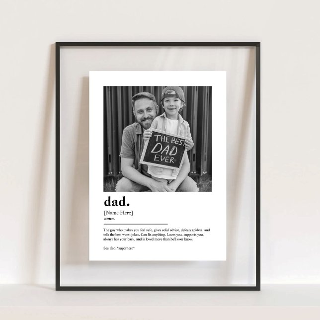 Personalized Dad Definition Print with Photo Gift Acrylic Sign (Personalized Dad Definition Print with Photo Gift Acrylic Sign)