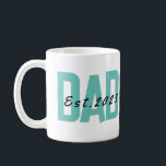 Personalized Dad Est 2023 Fathers Day Coffee Mug<br><div class="desc">Get Dad the perfect gift this Father's Day with our Personalized Dad Est 2023 Trucker Hat! Customizable with the year of his new role,  this hat combines style and sentimentality. Shop now and celebrate Dad in a unique and meaningful way.</div>