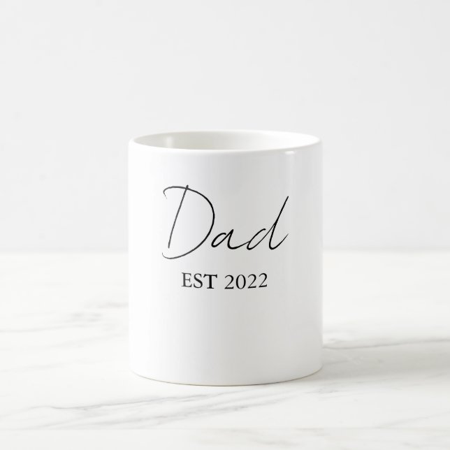 Personalized Dad EST. 20XX Coffee Mug – Custom Fat (Center)
