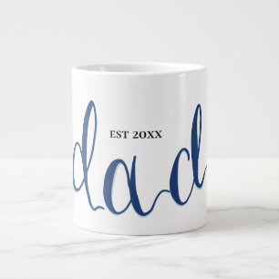 Personalized Dad Est. Year Calligraphy Coffee Mug