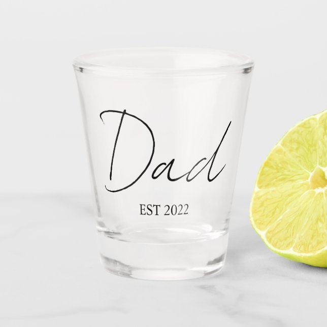 Personalized Dad EST. Year Shot Glass (Front)