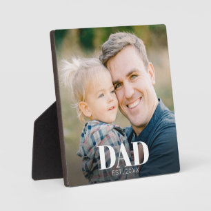 Personalized Dad Established Fathers Day Photo Plaque