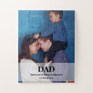 Personalized Dad Family Photo Custom Jigsaw Puzzle
