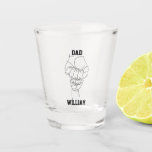 Personalized Dad Father Daddy Gift with Kid's Name Shot Glass<br><div class="desc">Personalized Dad Shot Glass Gift,  Present for Daddy Drinking Cup,  Fist Bump With Kid's Name,  Father's Day From Child Wife,  Custom Father Kids Hands Children,  New Papa and Baby's First,  Son Daughter Children's Kid Anniversary,  Fathers Baby Child's Son's Daughter's,  Boyfriend Husband Dada Padre One,  Right hand left Christmas Birthday</div>