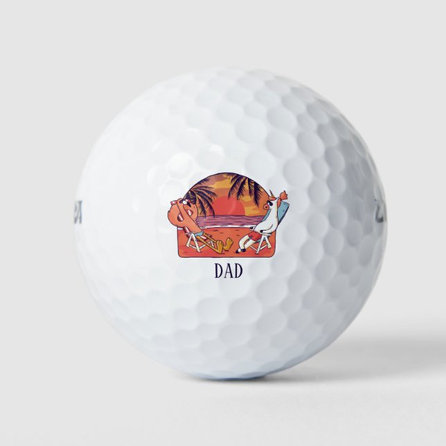 Personalized Dad Gifts Golf Balls (Front)