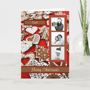Personalized Dad Gingerbread Christmas Card