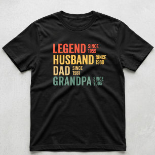 Personalized Dad Grandpa Legend Custom Grandfather T-Shirt