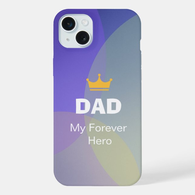 Personalized DAD Holographic iPhone Case (Back)