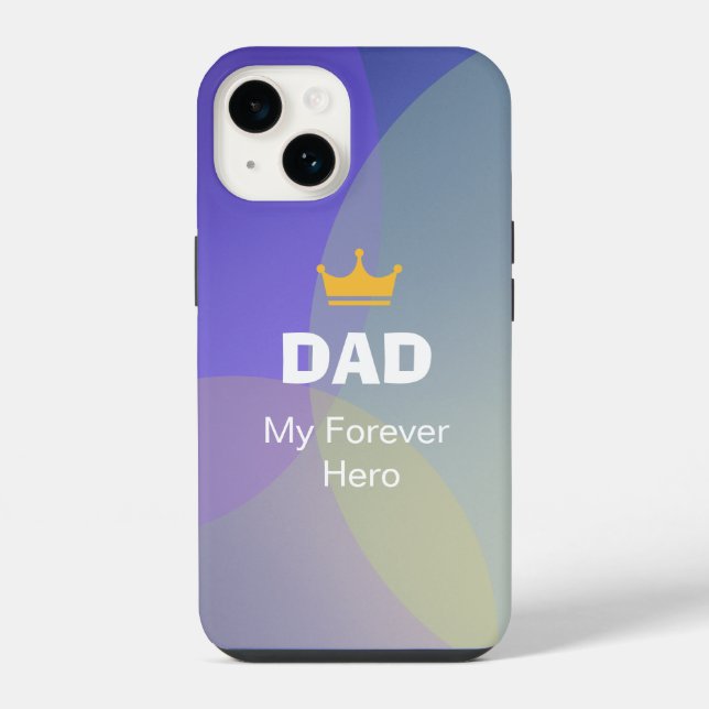 Personalized DAD Holographic iPhone Case (Back)