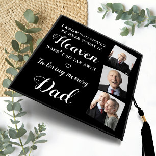 Personalized Dad In Loving Memory Photo Collage Graduation Cap Topper