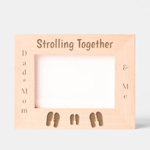 Personalized Dad, Mom, and Me Flip Flop Strolling Etched Frames