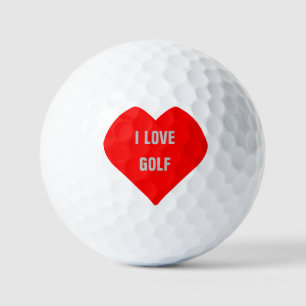 Personalized Dad Mom Novelty I Love Golf, Golf Balls