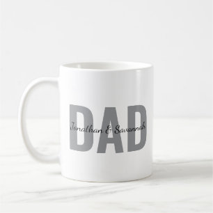 Personalized Dad Mug with Kids Name •Custom Daddy