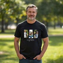 Personalized “DAD my hero” Black T-Shirt