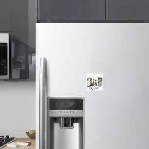 Personalized “DAD my hero” Magnet