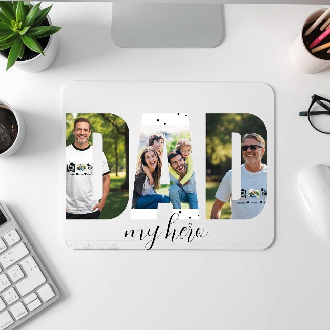 Personalized “DAD my hero” Mousepad (Creator Uploaded)