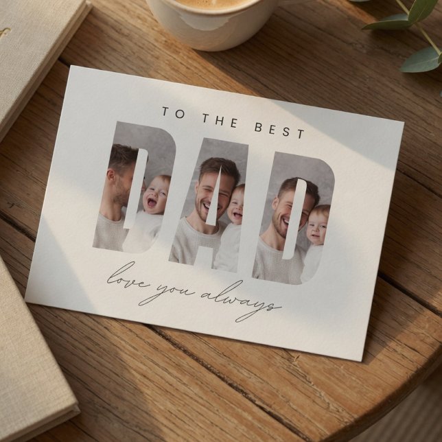 Personalized Dad Photo Card | Best Dad Ever Custom (Creator Uploaded)