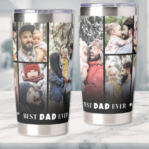 Personalized Dad Photo Collage Father Insulated Tumbler