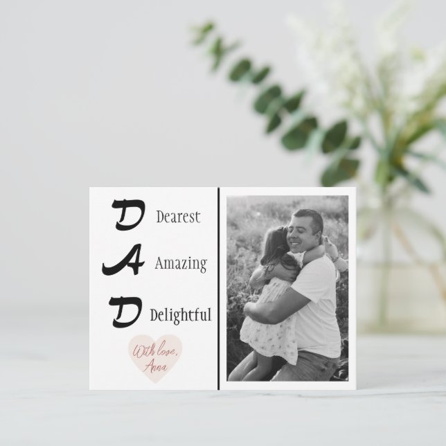 Personalized Dad Photo | Father's Day Card (Standing Front)