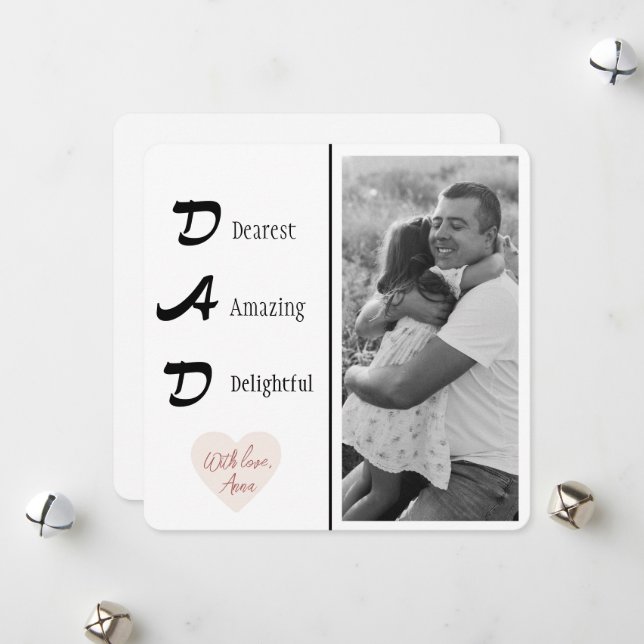Personalized Dad Photo | Father's Day Card Message (Front/Back In Situ)