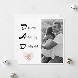 Personalized Dad Photo   Father's Day Card Message