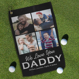 Personalized Dad Photo Golf Towel